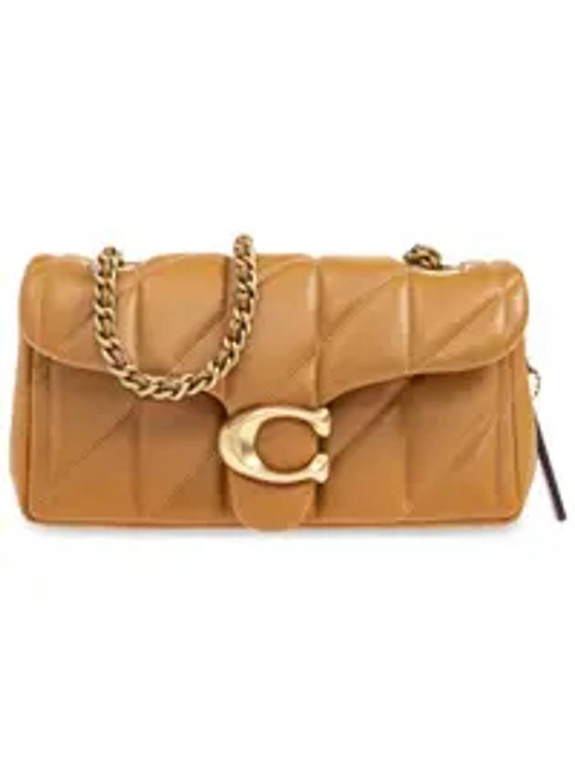 코치 태비 20 퀼팅 숄더 백 골드 브라운