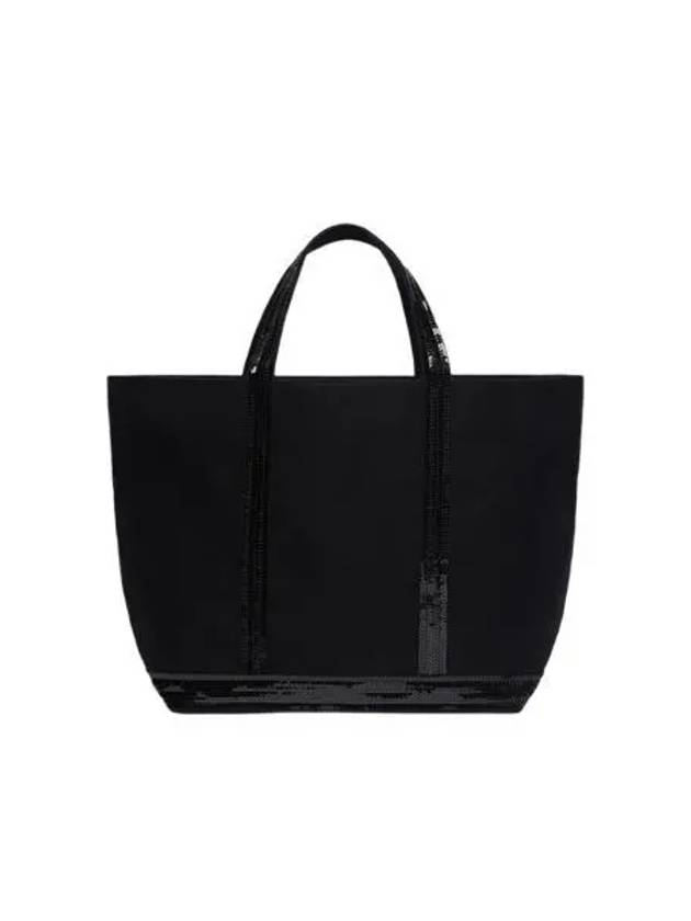 바네사 브루노 캔버스 M 카바스 토트백 느와르 Vanessa Bruno Canvas M Cabas Tote Noir