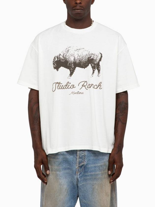 1989 STUDIO White Studio Ranch Big Buffalo t-shirt
