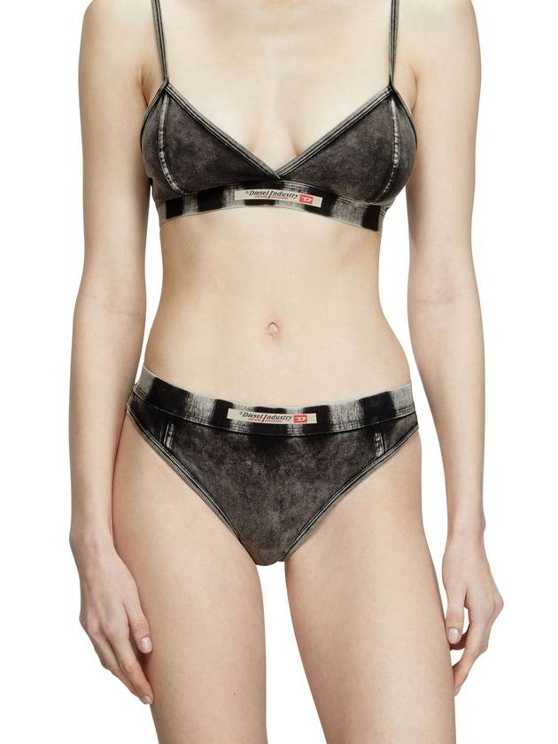 Diesel - Briefs in denim-effect jersey - Panties - Woman - Black