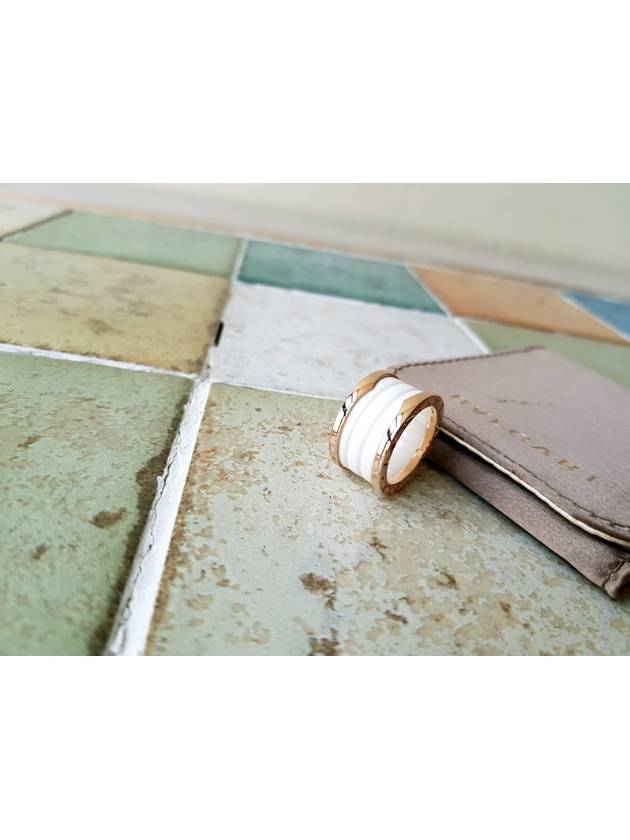 불가리 비제로원 세라믹 핑크골드 4링 4밴드 52호 반지