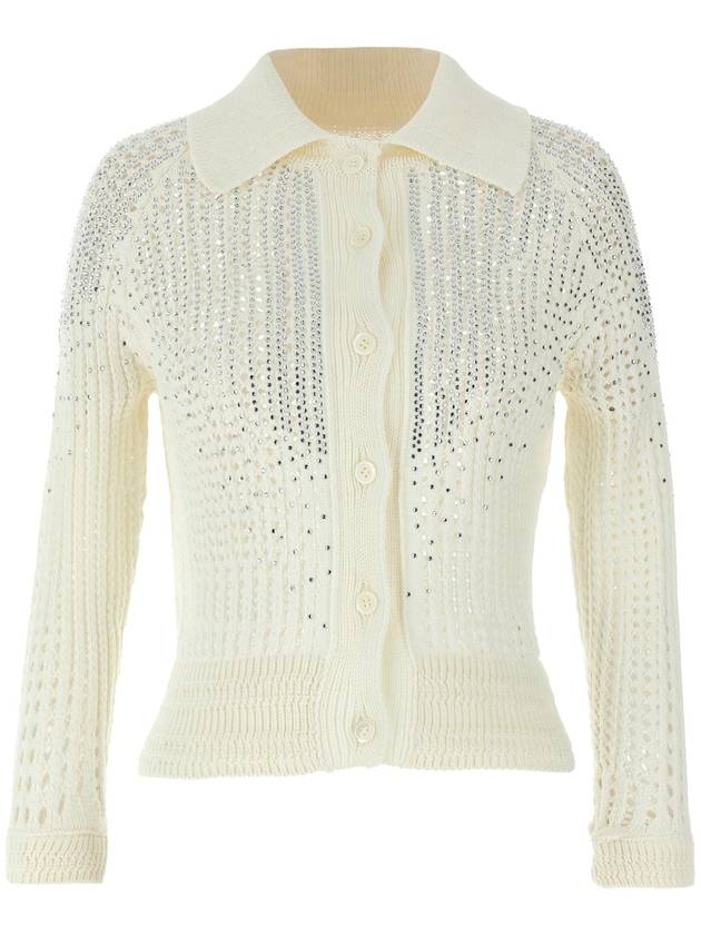 ERMANNO SCERVINO D465N302CTVAW14800 라인스톤 카디건