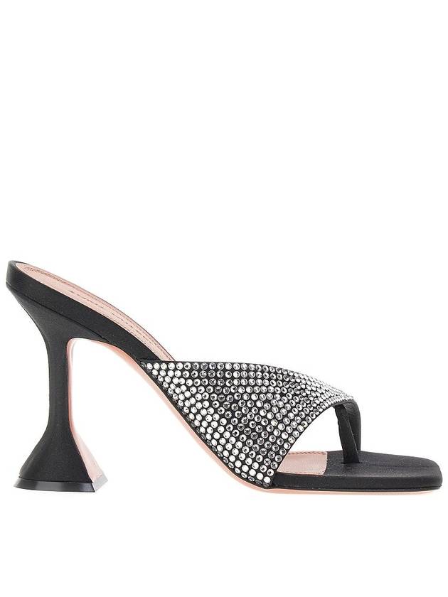 AMINA MUADDI Strass-embellished satin 'Shiona' sandals