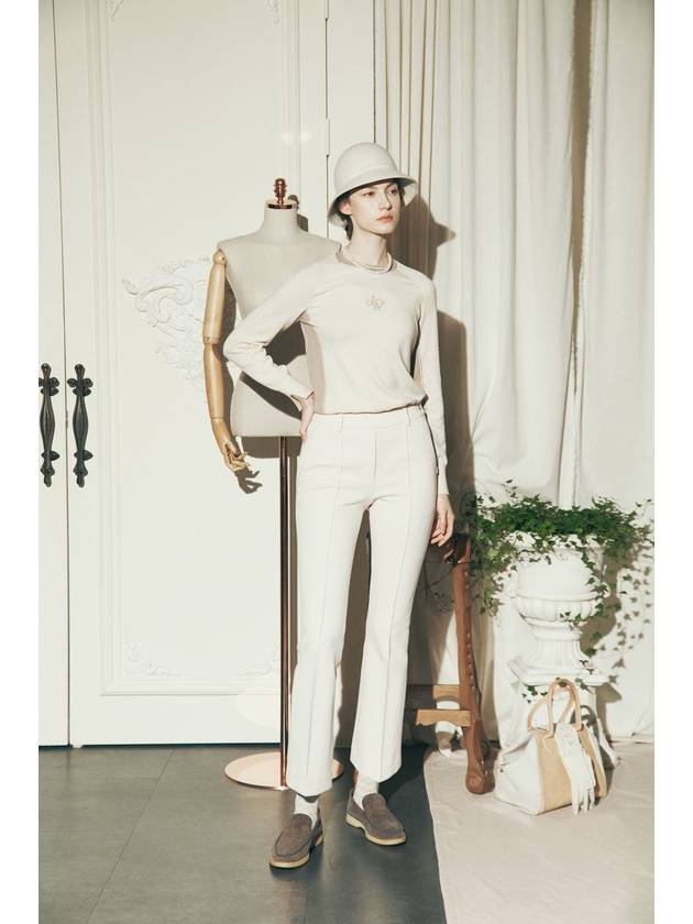 RAGLAN COLOR BLOCK KNITWEAR_CREAM