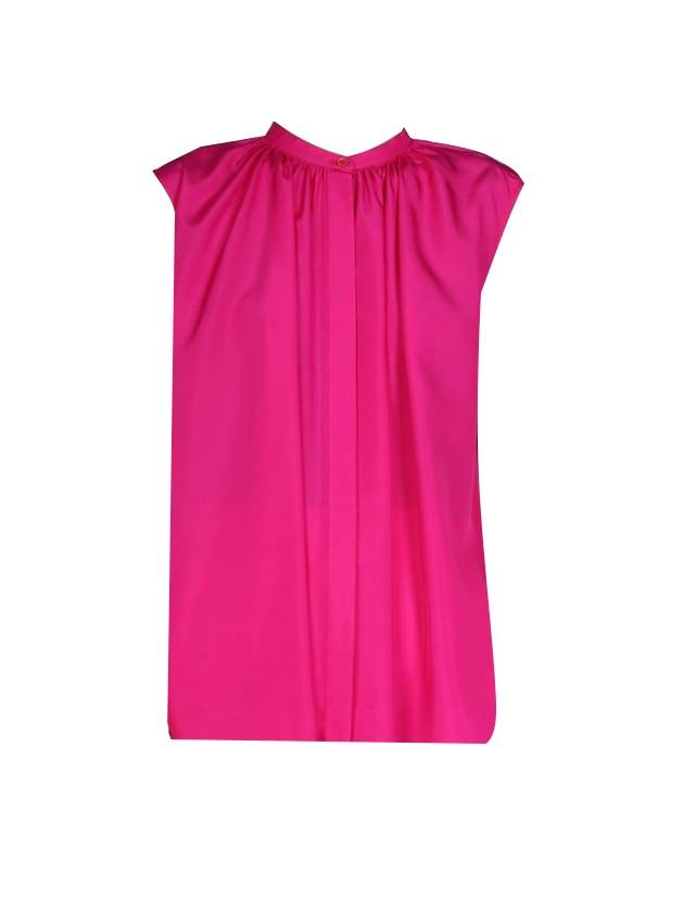 알렉산더 맥퀸 여성 푸치아 실크 블라우스 핑크