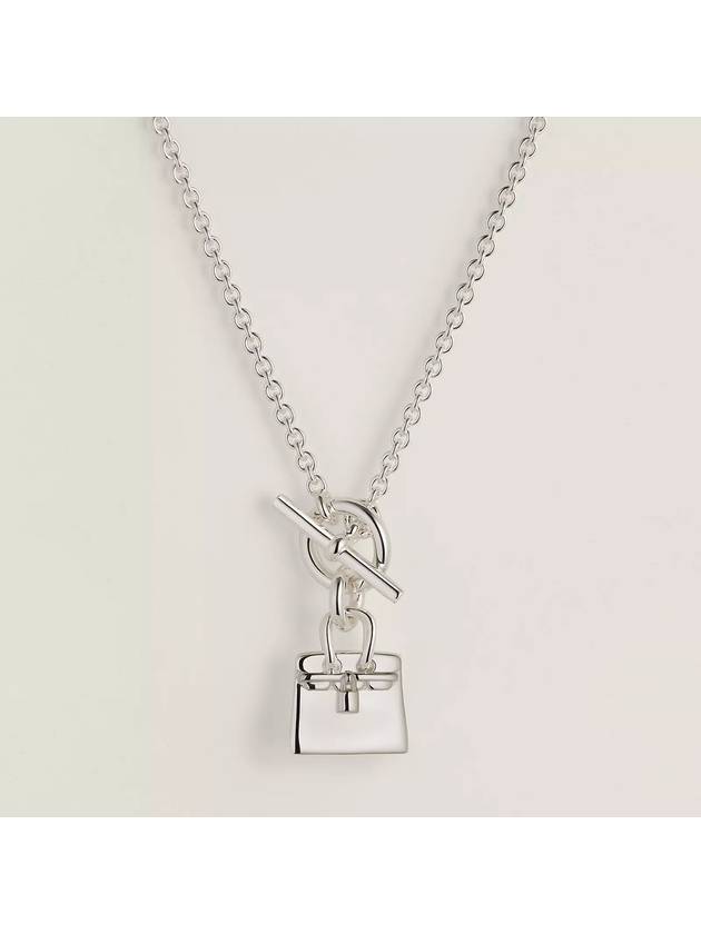 HERMES 에르메스 Amulettes Birkin 버킨 펜던트 H121330B 실버 925 넥클리스 목걸이