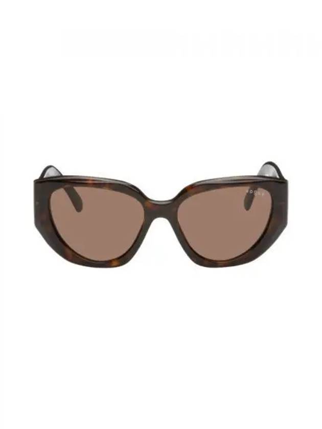 Vogue Eyewear 톨토이즈쉘 헤일리 비버 헥사곤 선글라스 KK10009153B