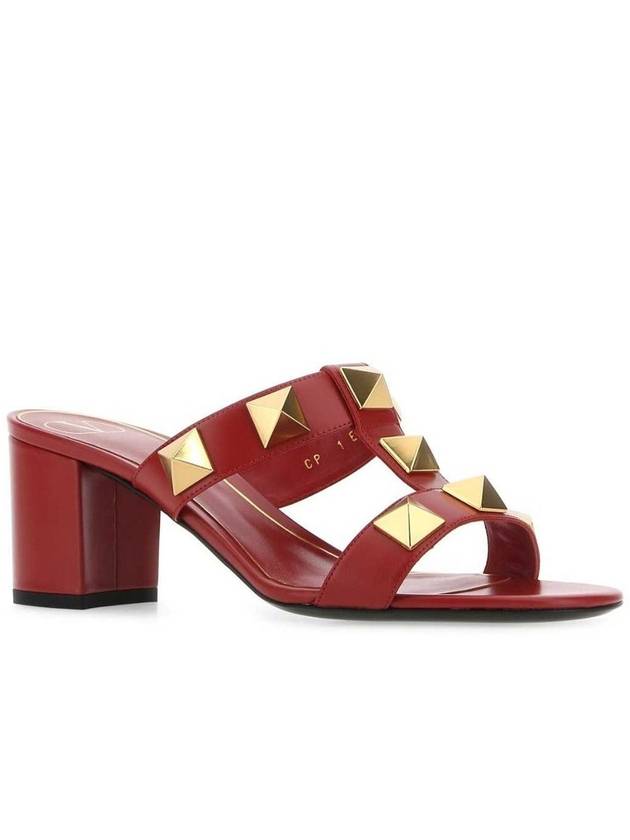 VALENTINO 발렌티노 로만 스터드 뮬 샌들 1W2S0EP5ZWM 0RO 레드 굽높이 6cm