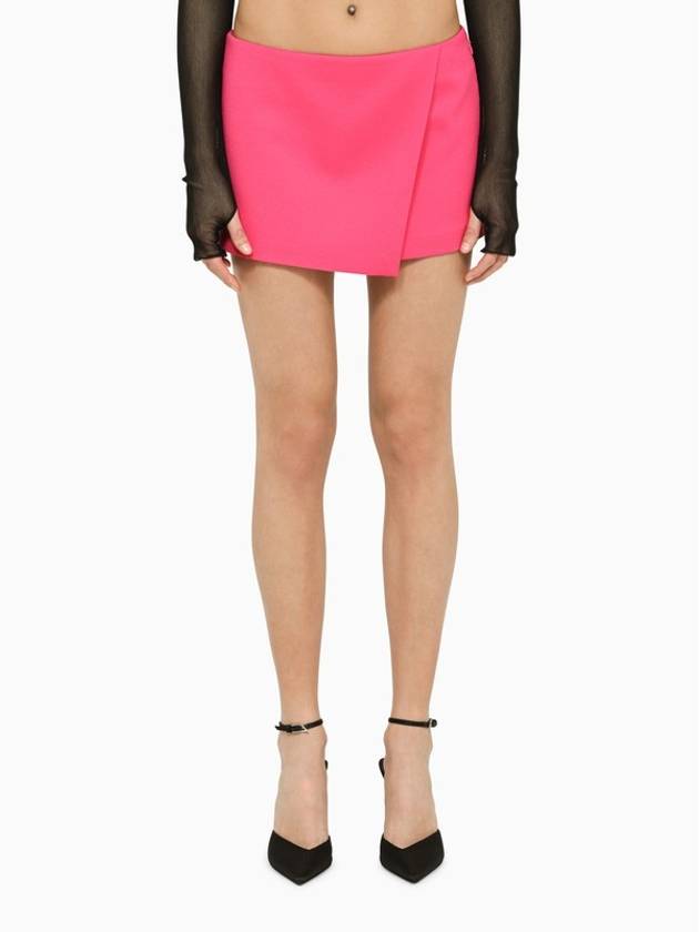 THE ANDAMANE Fuchsia wrap-around skirt