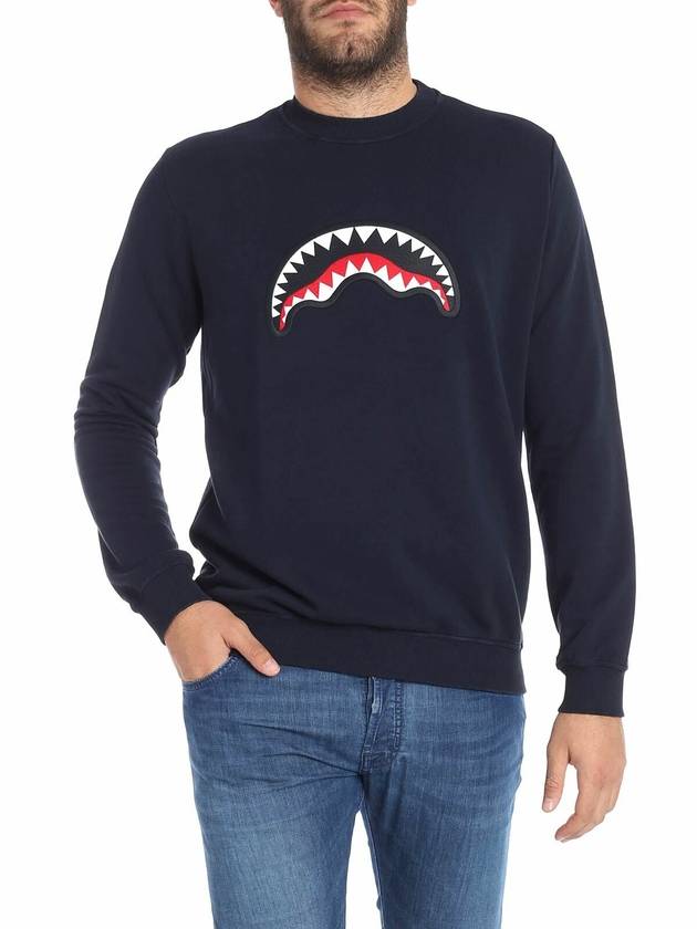 Sprayground Blue sweatshirt with logo patch