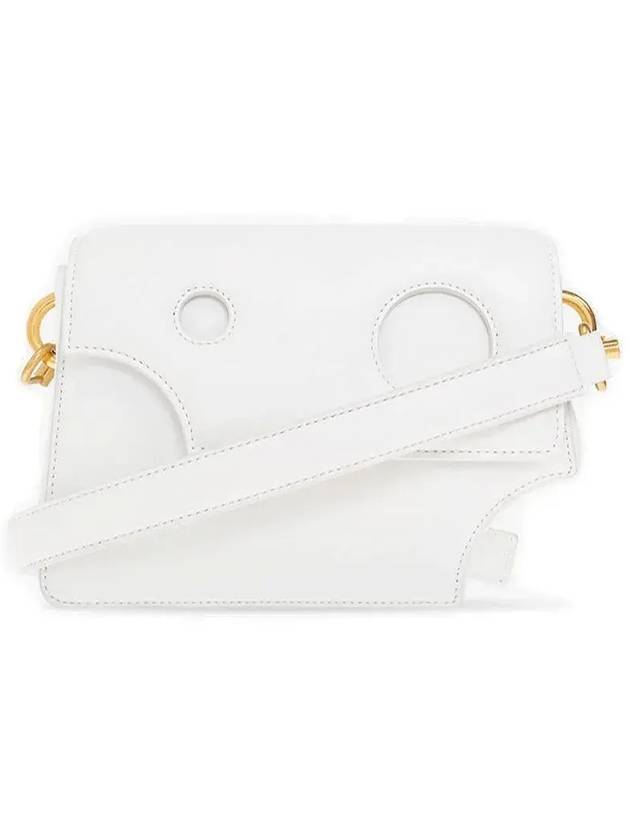 Off White Burrow 컷아웃 디테일 숄더 백 OWNN102C99LEA001_0100WHITE