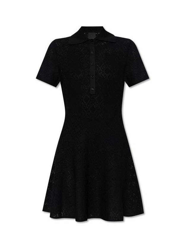 지방시 모노그램 72 자카드 미니 폴로 드레스