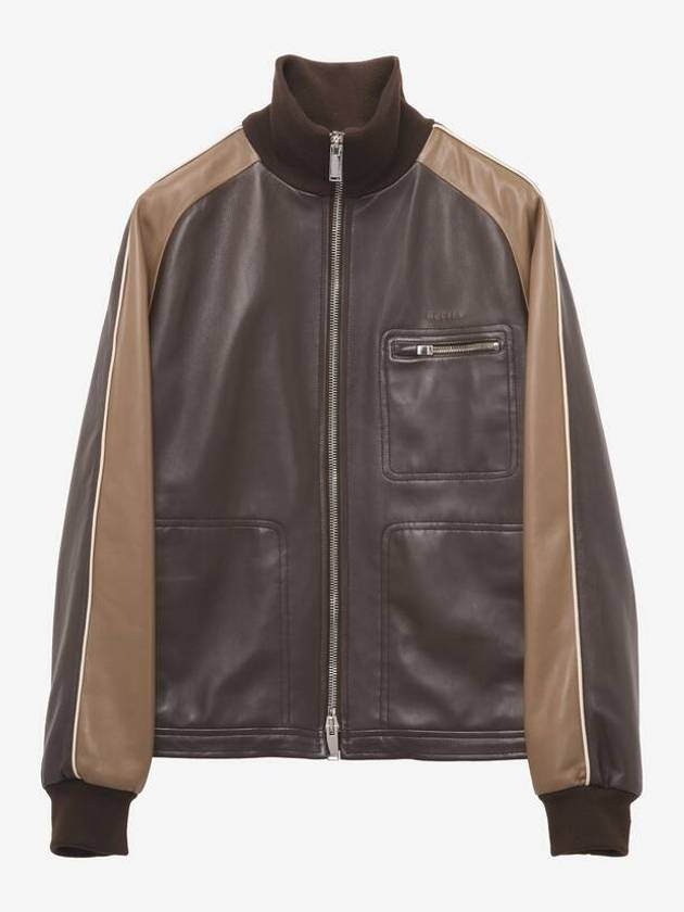 알렉산더 맥퀸 가죽 트랙수트 재킷 818178Q5AO72106