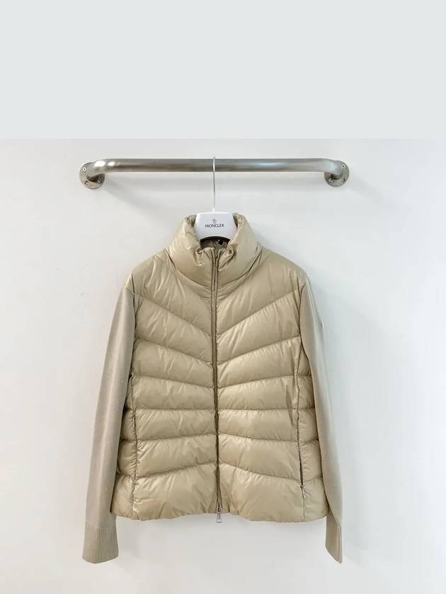 24FW 몽클레르 여성 울 패딩 가디건 베이지 화이트 9B00024M1131