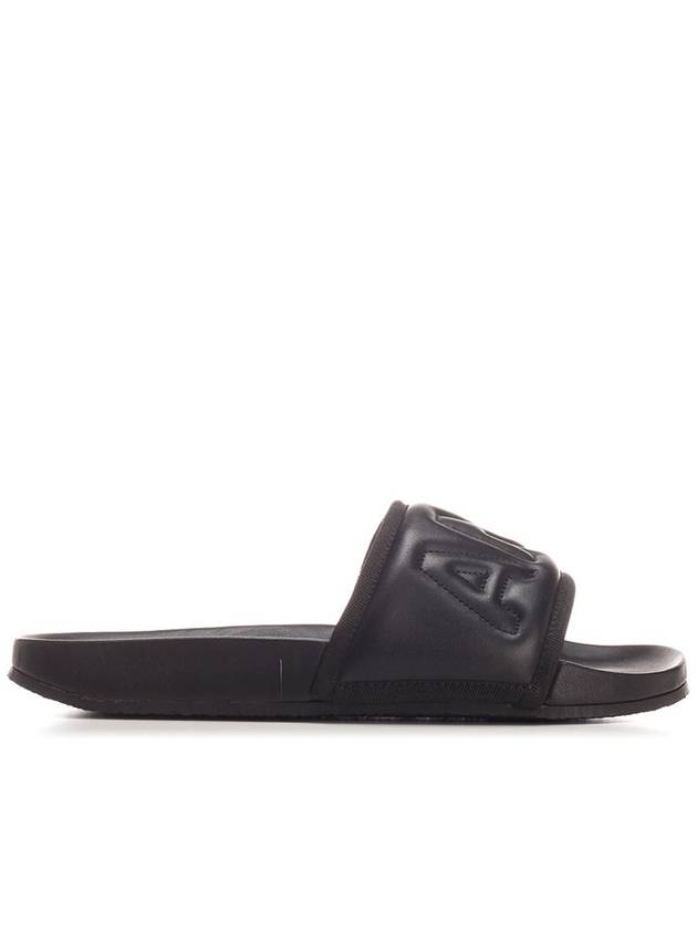 Ambush Leather branded sliders in black