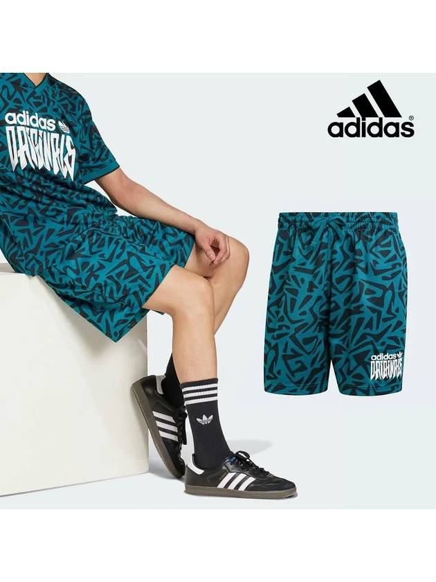 아디다스 반바지 스포티 엣지 올오버 쇼츠 레거시틸