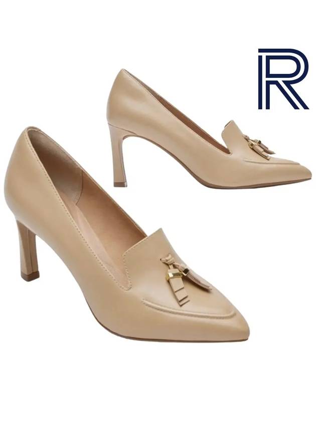 락포트 여성화 토탈 모션 리본 로프 구두 신발 베이지