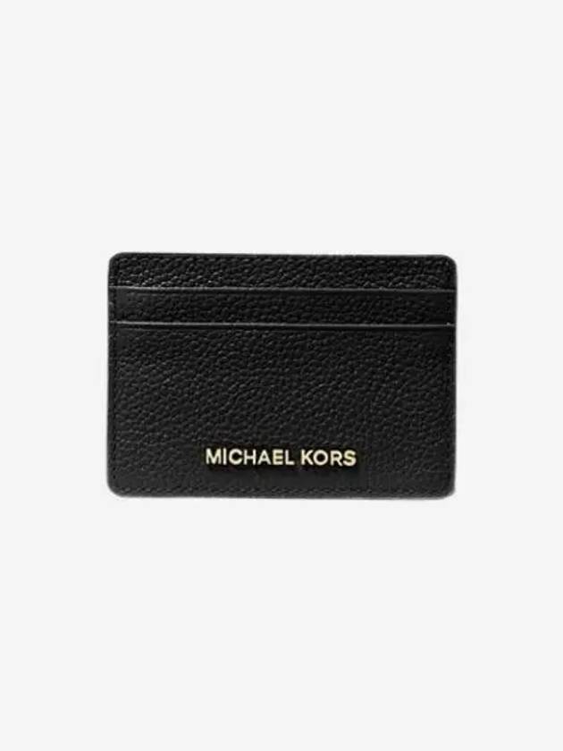 마이클 코어스 페블 레더 카드 케이스 블랙 Michael Kors Pebbled Leather Card Case Black