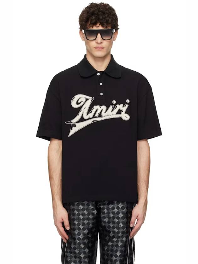 Black Distressed Amiri Polo 251886M212002