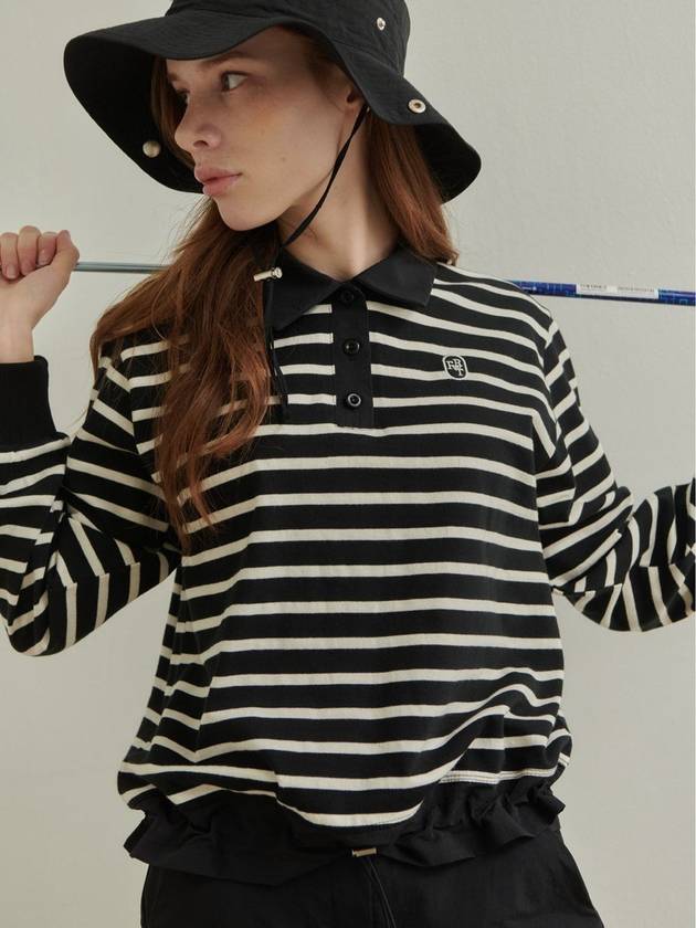 티앤드골프 가을 단가라업 여성 골프 긴팔 티셔츠 골프웨어 골프복 테니스웨어