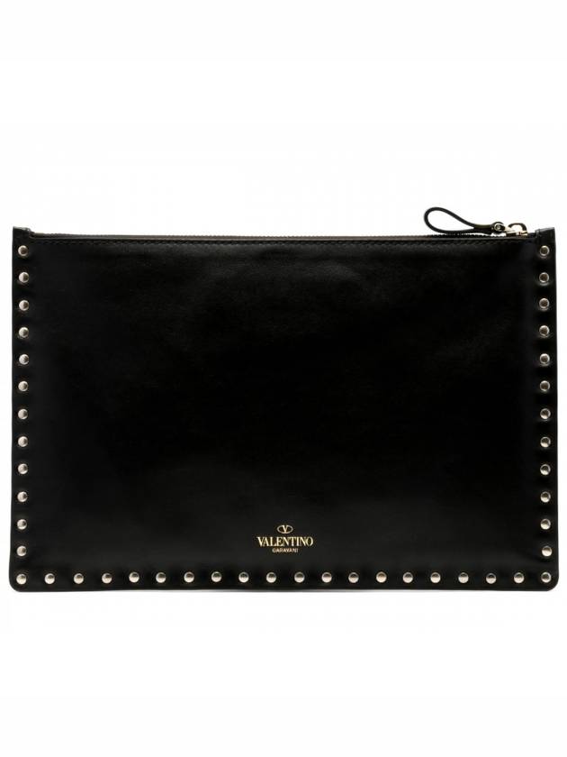 VALENTINO 락스터드 미듐 클러치백 LW2P0269 BLACK