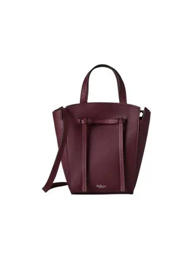 멀버리 리파인드 플랫 카프 클로벨리 미니 토트 블랙 체리 Mulberry Refined Flat Calf Clovelly Mini Tote Black Cherry