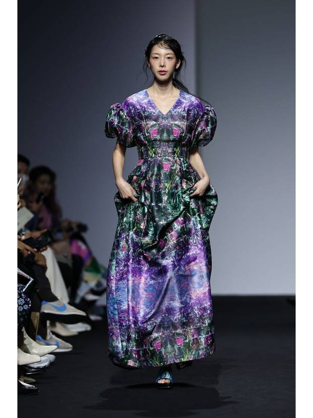 티백 허밍 롱 원피스 퍼플