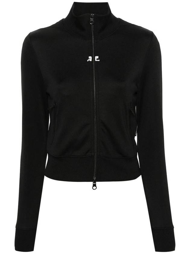 Courreges Logo-Patch Zip-Up Sweatshirt