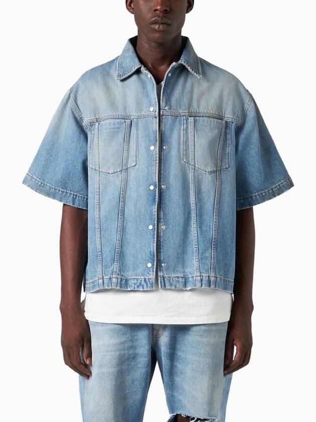 1989 STUDIO Boxy short sleeved denim shirt