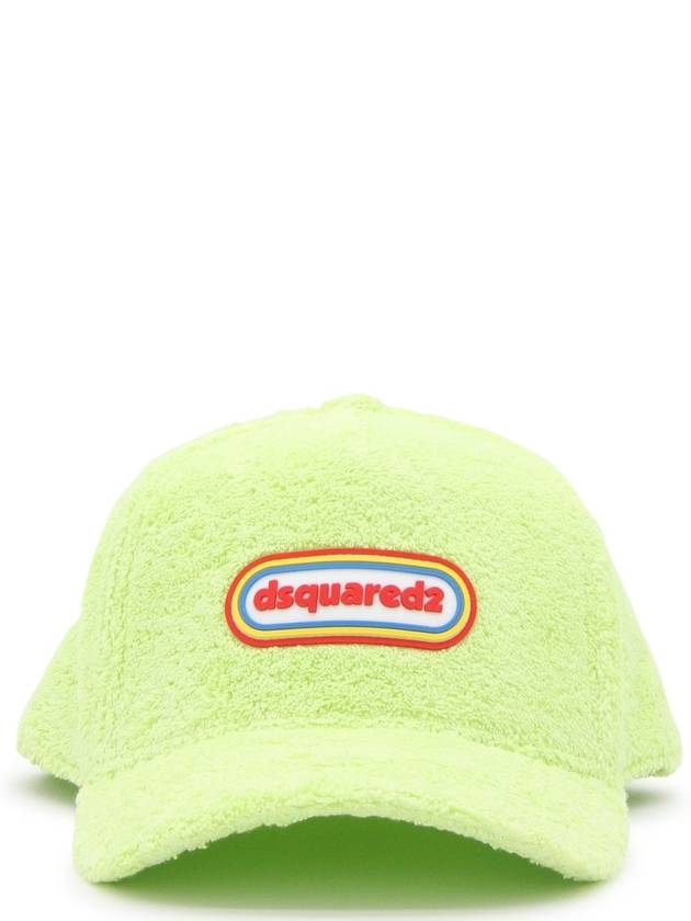 Dsquared2 로고 자수 테리 직물 야구 모자