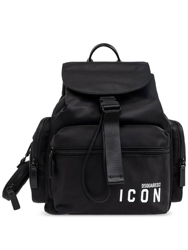 Dsquared2 Backpack With Printed Logo  Women's  Black