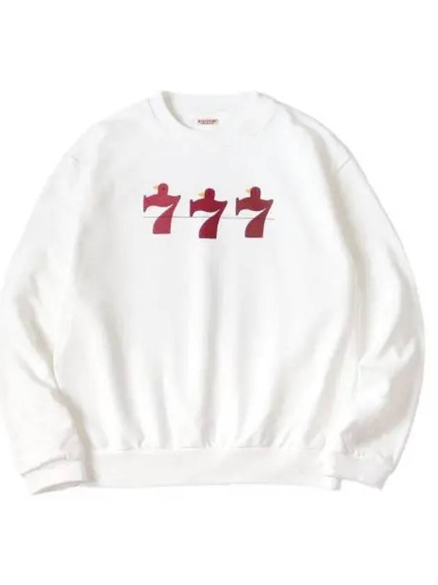 캐피탈 30 플리스 크루 스웨트셔츠 화이트 Kapital 30 Fleece Crew Sweatshirt White