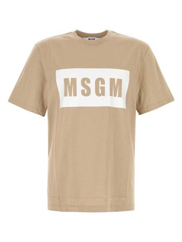 24SS 엠에스지엠 반팔 티셔츠 3640MM520247002 23 Beige o Tan