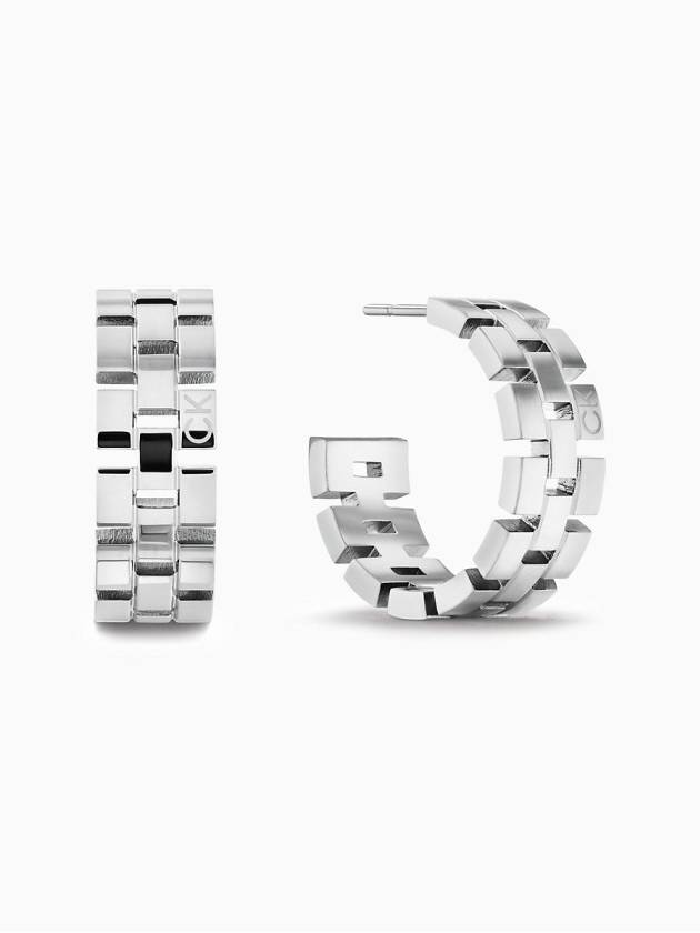 Calvinklein 캘빈클라인 여성 귀걸이 메리디안 후프 이어링 실버
