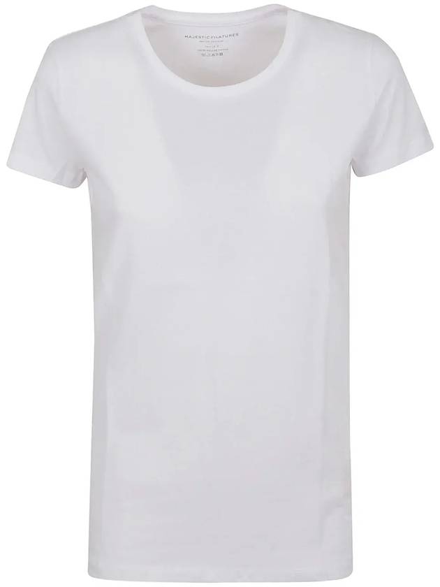 Majestic Filatures 라운드넥 슬림핏 티셔츠 M007FTS018_001