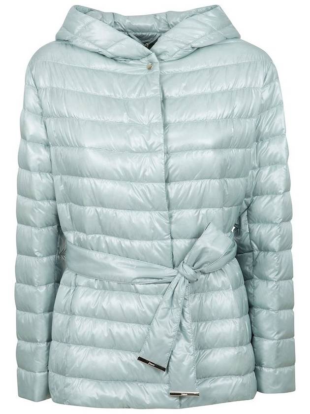 에르노 후드 벨티드 웨이스트 퍼퍼 재킷