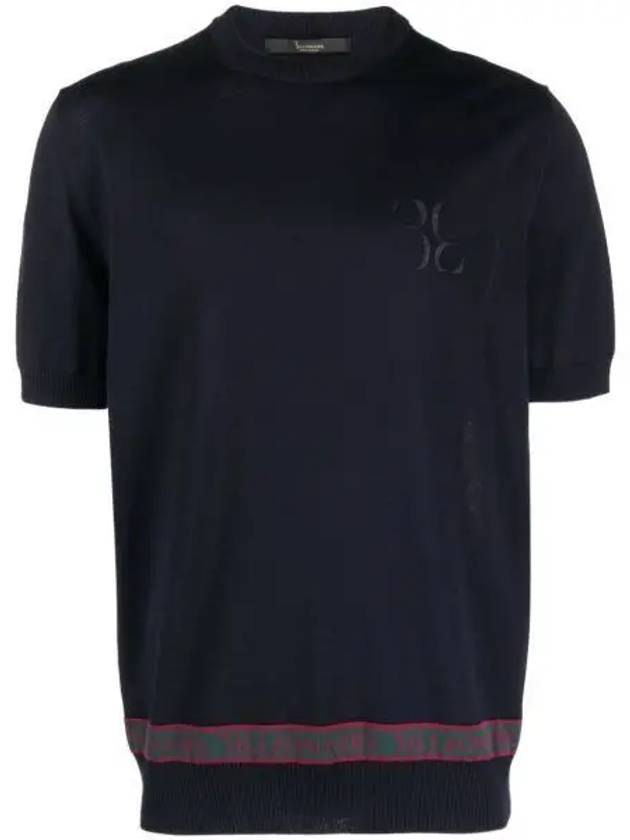 맨즈 Billionaire logo embroidered merino polo shirt