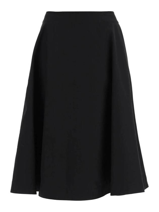 SN 보테가 베네타 BLACK Cotton flared midi skirt with Bottega Veneta 792261 V2BL0 1000