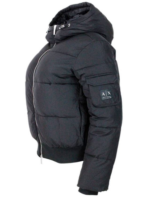 아르마니 익스체인지 후드 지퍼 퍼퍼 재킷 Armani Exchange Hooded Zipped Puffer Jacket