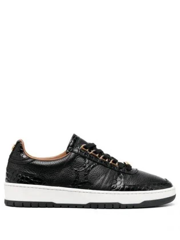 맨즈 Billionaire crocodile effect leather sneakers