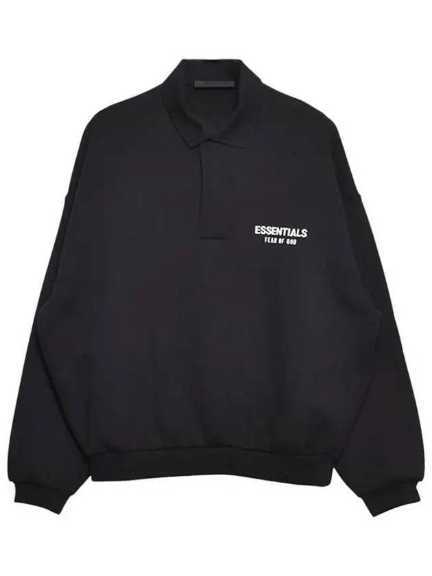 24FW 에센셜 카라 기모 맨투맨 192HO244390F BLACK