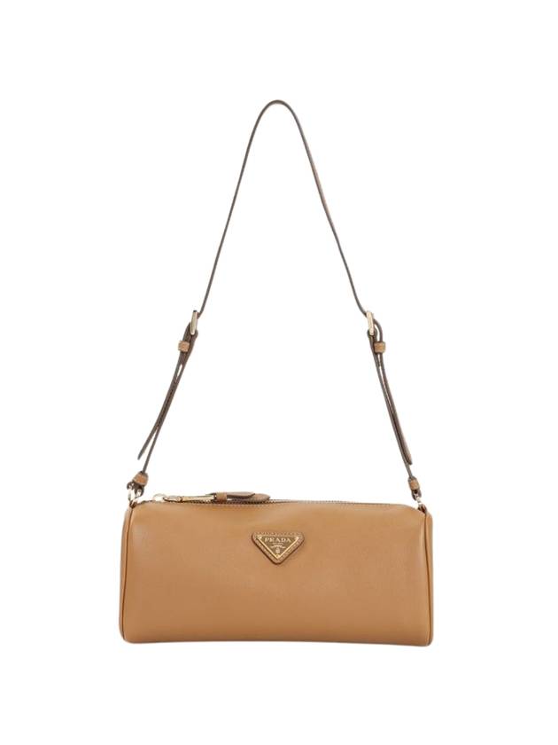 프라다 그레인 레더 숄더 백 카라멜