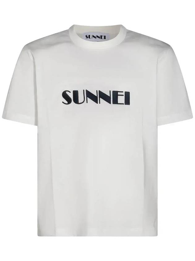 Sunnei 로고 자수 크루넥 티셔츠 MRTWXJER069_7478