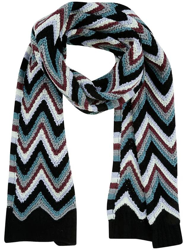 Missoni 지그재그 패턴 니트 스카프 SCR3WOU8588_0002BLACKRED