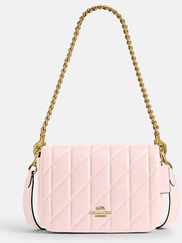 코치 퀸 퀼팅 숄더백 Gold Blush