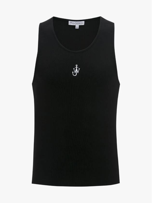 JW Anderson TANK TOP WITH ANCHOR LOGO EMBROIDERY