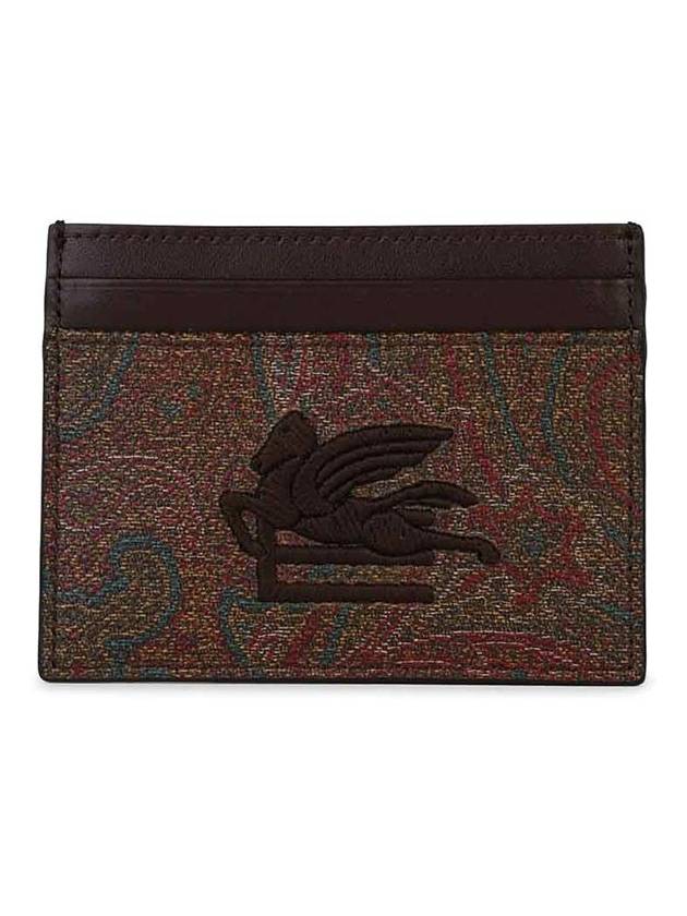 Etro Arnica Brown Leather Card Holder