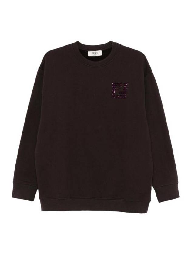 24FW 펜디 후드 티셔츠 FS9681AT1XF0AU3 AUBERGINE Nude Neutrals