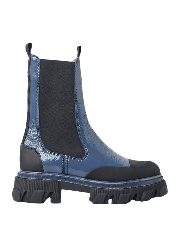 가니 미드 카프 레더 첼시 부츠 블루