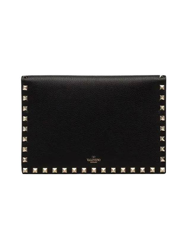 발렌티노 여성 락스터드 클러치 백 블랙
